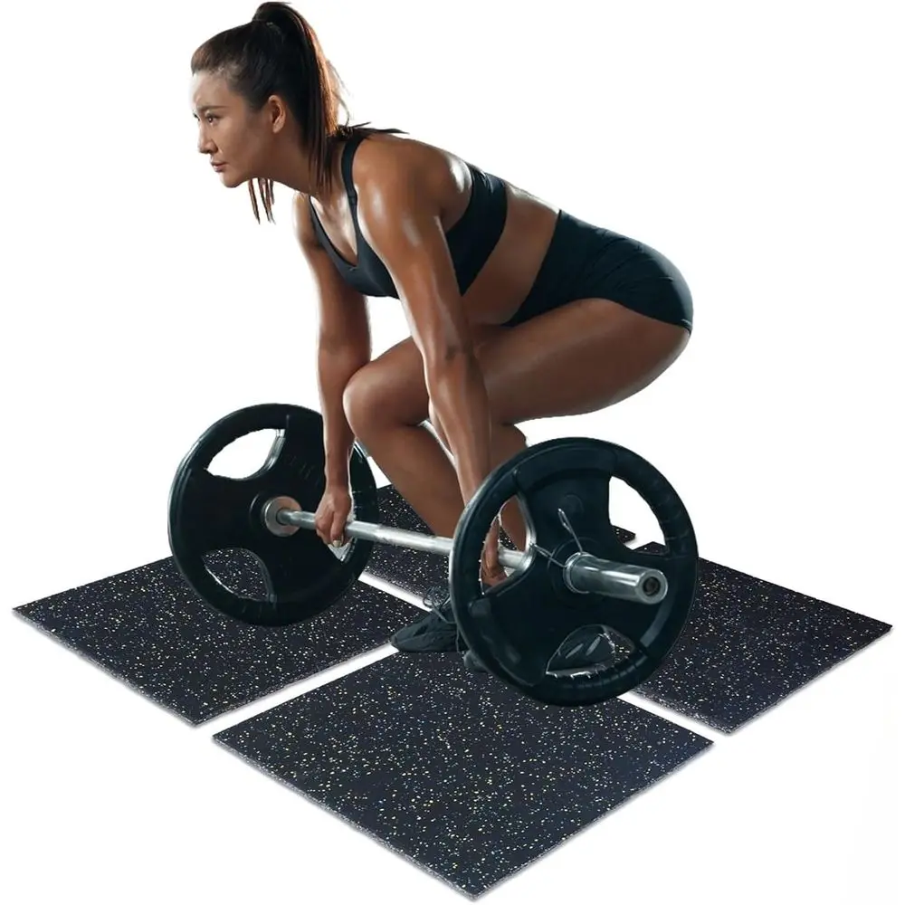 Home Gym Rubber Flooring - Dalles de sol emboîtables 40x40 pouces