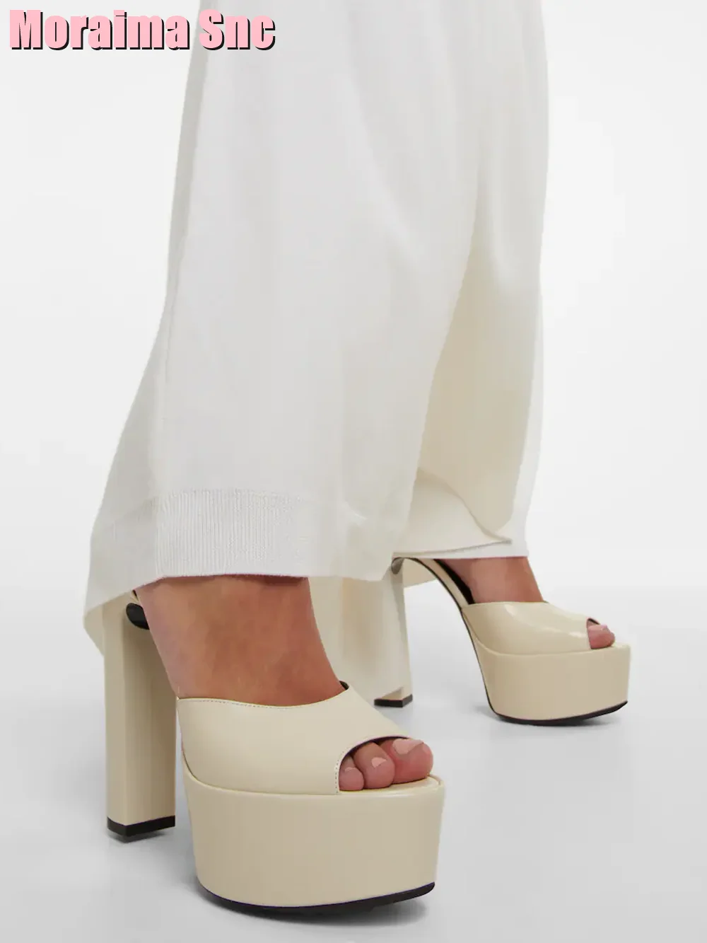 Ankle Strap Attachment - Peep Parker-Sandales à plateforme en cuir