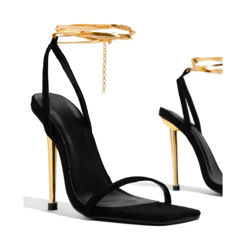 Ankle Strap Attachment - Sandales à talons hauts sexy pour