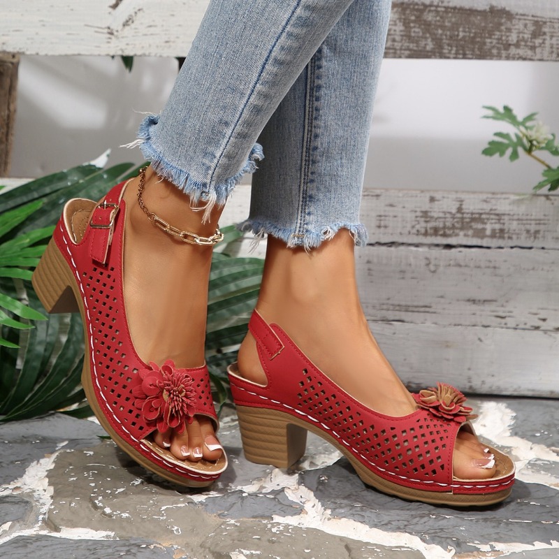 Sandales à talons épais pour f - Ankle Strap Attachment avis et prix