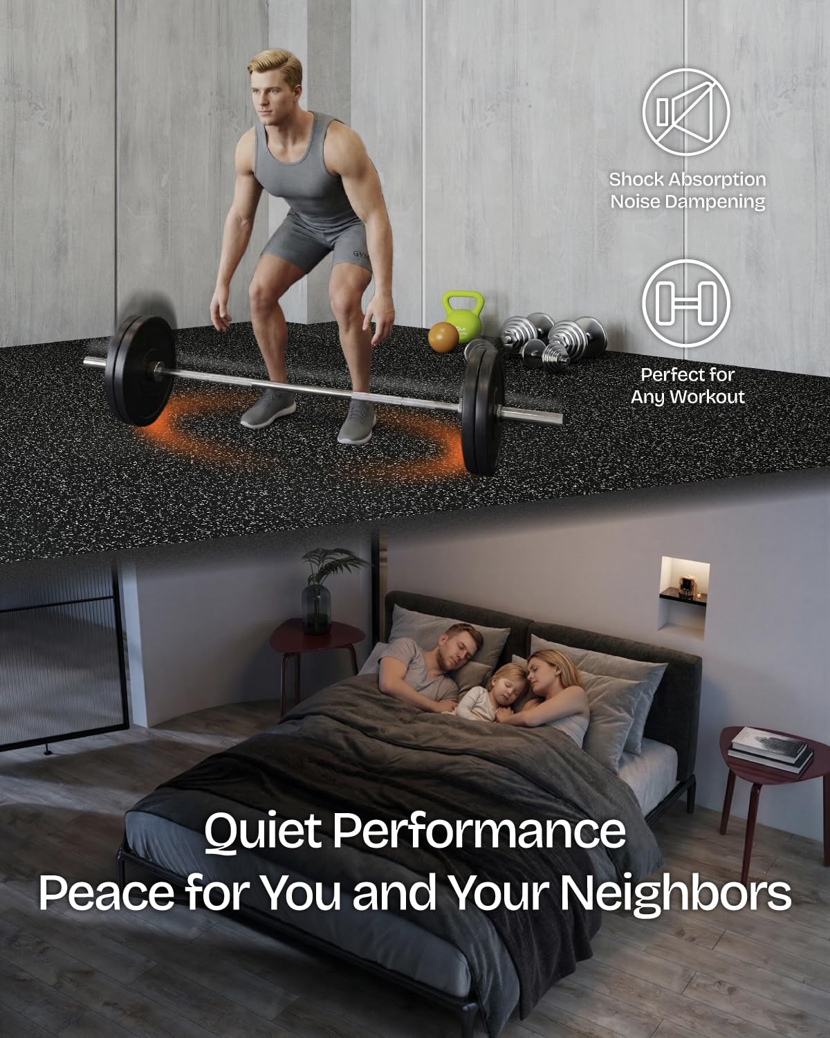 Ensemble de revêtements de sol - Home Gym Rubber Flooring avis et prix
