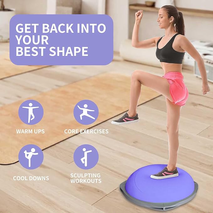 Ballon d'équilibre Bosu de 70  - Home Gym Yoga avis et prix
