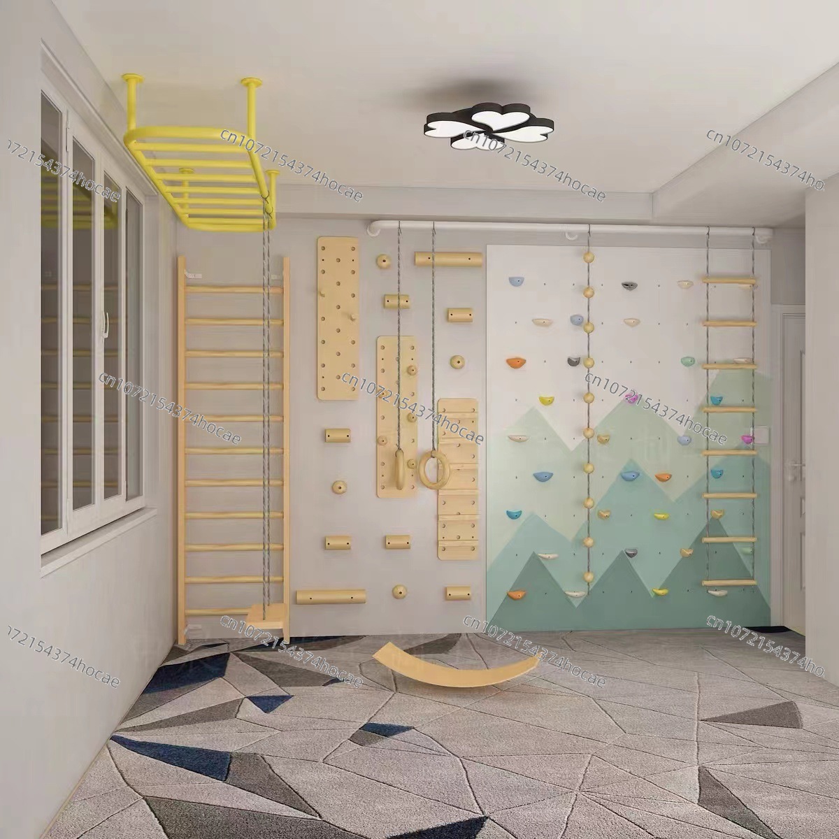 Structure d'escalade murale en - Gymnastic Rings Wooden avis et prix