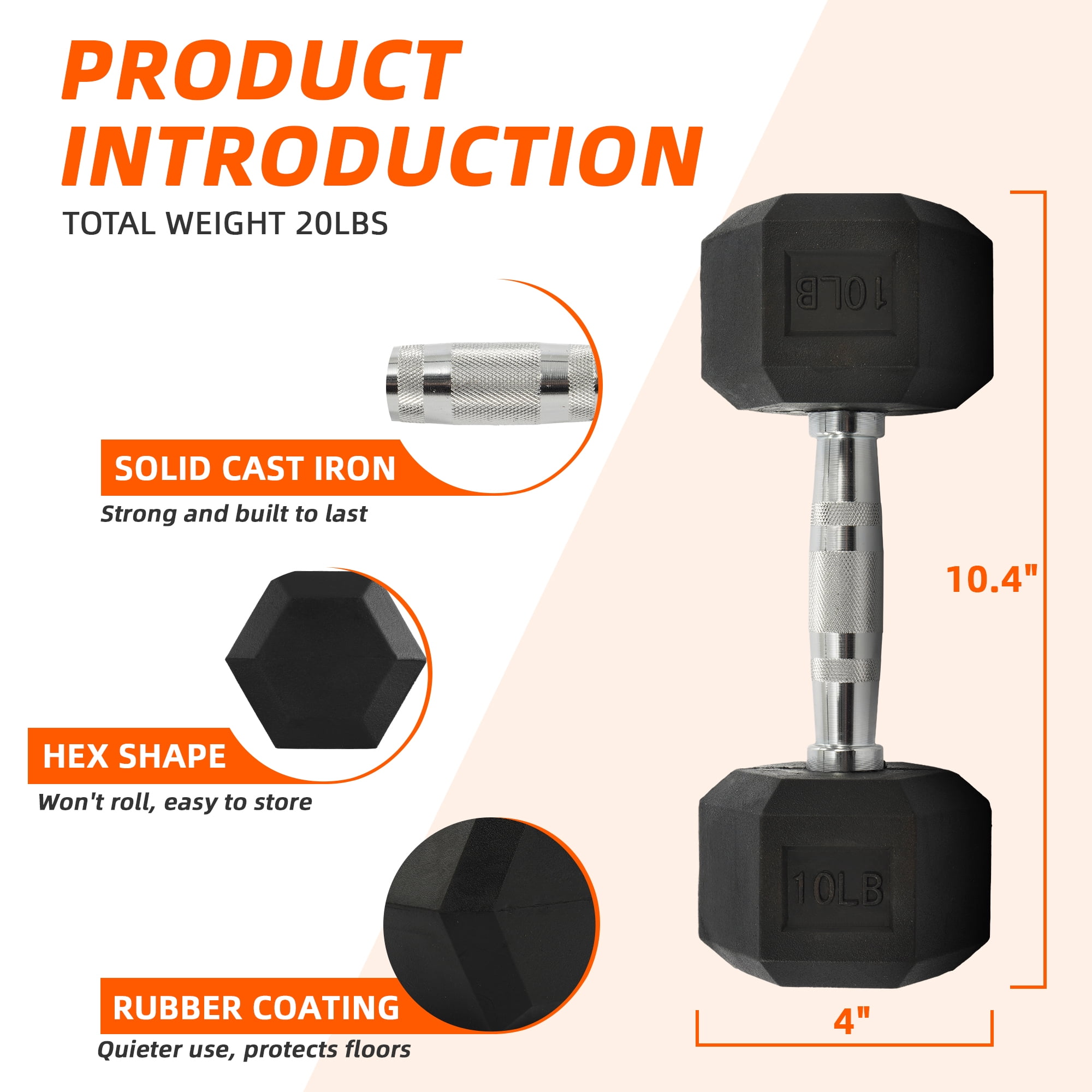 Haltères hexagonaux recouverts - Home Gym Academy avis et prix