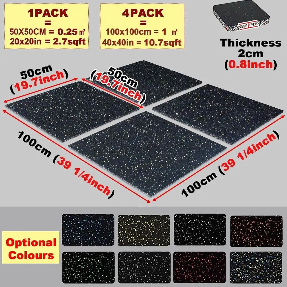 Dalles de sol emboîtables 40x4 - Home Gym Rubber Flooring avis et prix