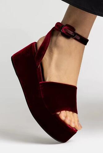Sandales compensées à bout ouv - Ankle Strap Attachment avis et prix