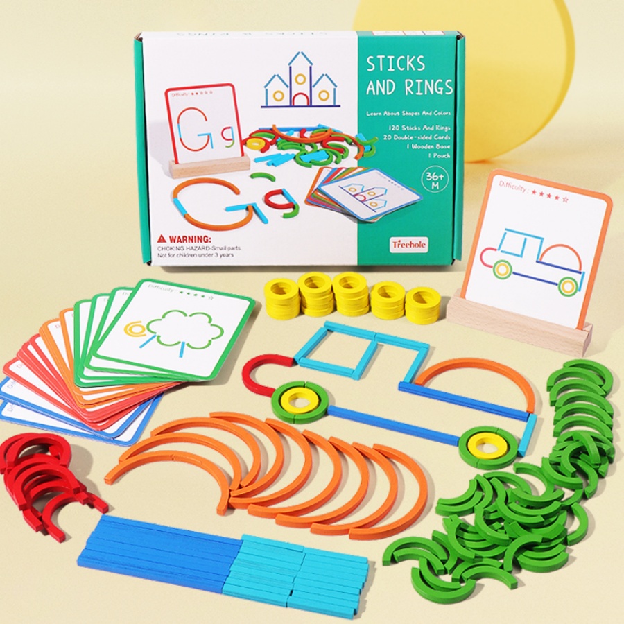 Jouets de puzzle pour l'éducat - Gymnastic Rings Wooden avis et prix