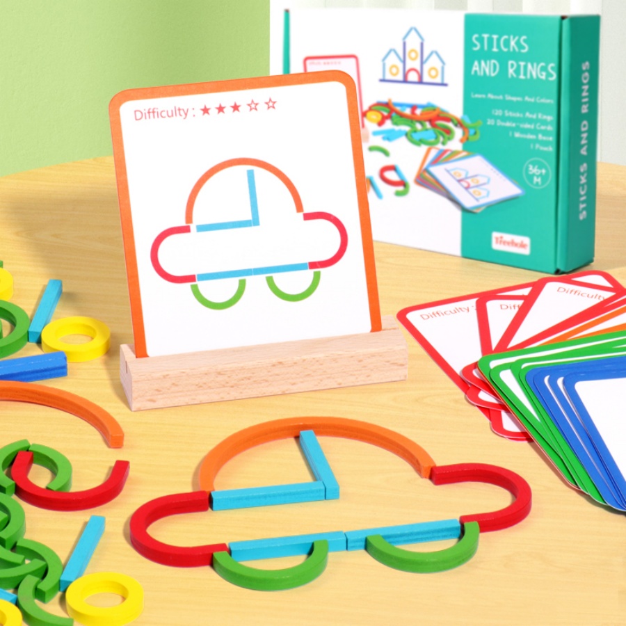 Jouets de puzzle pour l'éducat - Gymnastic Rings Wooden avis et prix