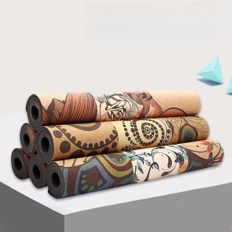 Tapis de yoga en liège imprimé - Home Gym Rubber Flooring avis et prix