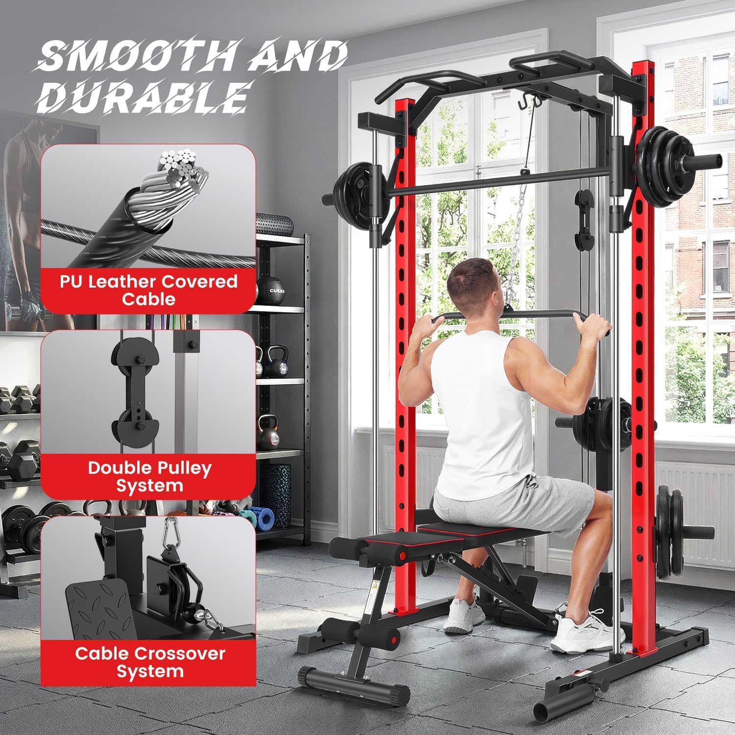 Machine Smith tout-en-un avec  - Home Gym With Smith Machine avis et prix