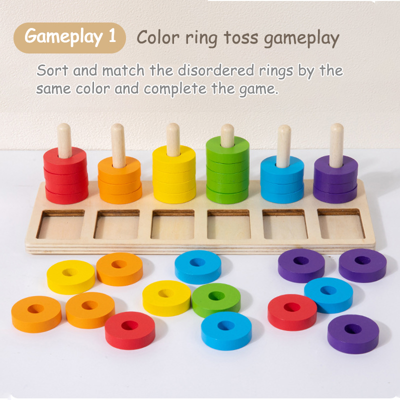 Jeu d'entraînement à la mémoir - Gymnastic Rings Wooden avis et prix
