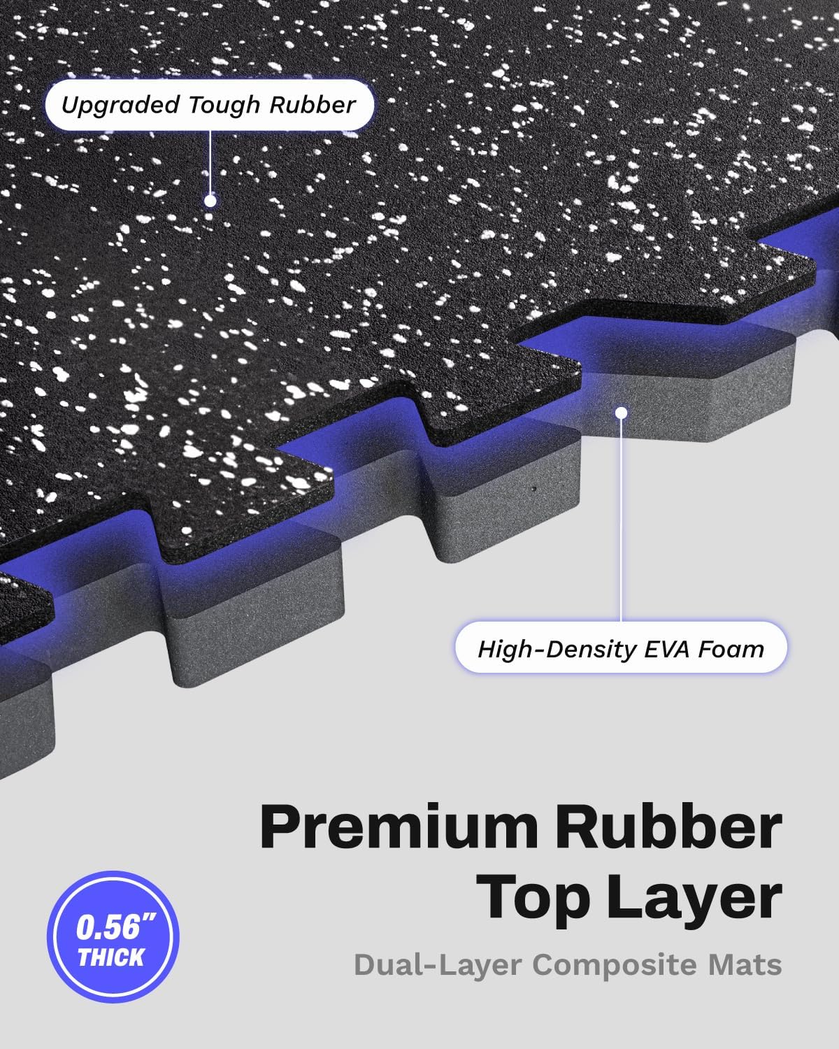 Tapis d'exercice épais de 0,56 - Home Gym Rubber Flooring avis et prix