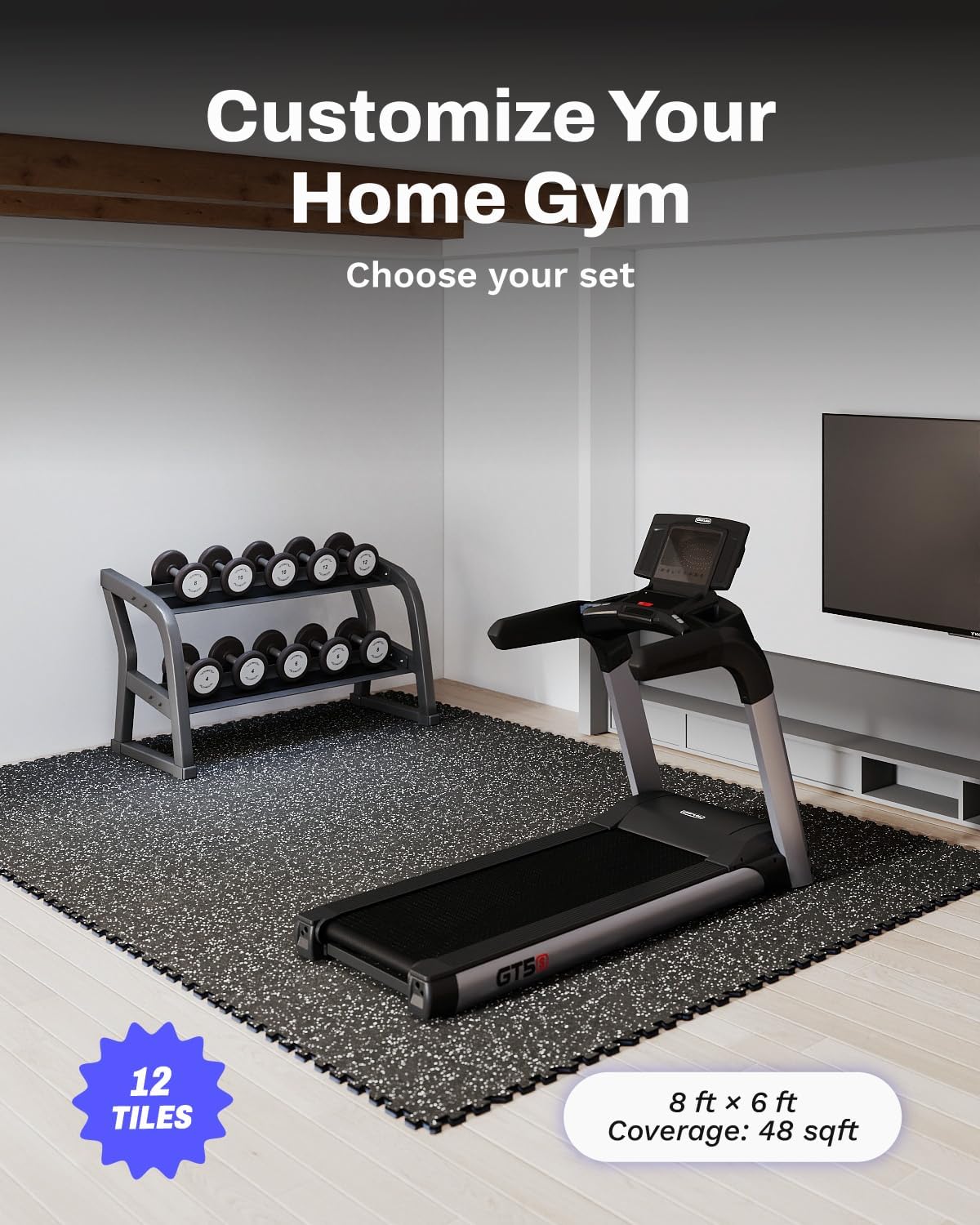 Tapis d'exercice épais de 0,56 - Home Gym Rubber Flooring avis et prix